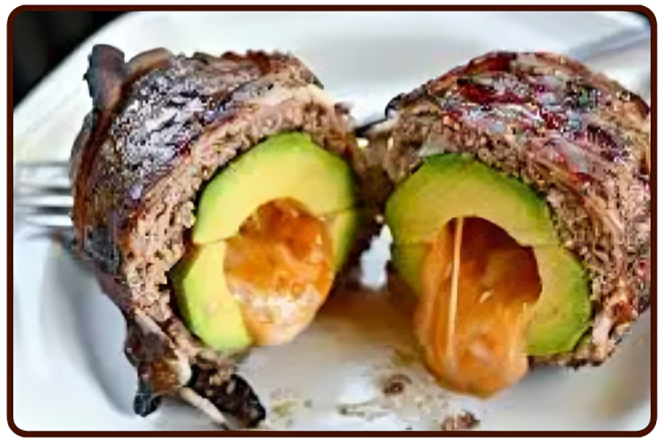 Keto Guacamole Bacon Burger Wrap